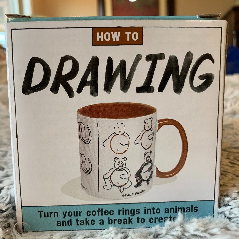 Coffee Mug drawing Animals New in Box
